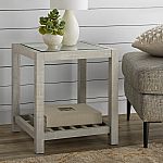 Better Homes & Gardens Kent Accent End Table with Glass Top $22.60 and more