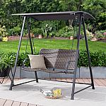 Mainstays Cassel Wicker Two-Seat Canopy Patio Swing $75 (orig. $143)