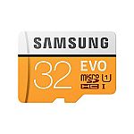 SAMSUNG 32GB EVO Class 10 Micro SDHC Card with Adapter $4.50 (Org $20)
