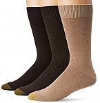 3-Pack Gold Toe Men's Micro Flat Knit Crew Socks $3.50 (79% Off)
