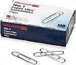 1000-Ct Officemate No.1 Smooth Paper Clips $2.30