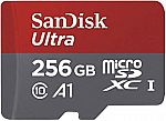 256GB SanDisk Ultra MicroSDXC A1 Class 10 UHS-I Card w/ Adapter $30