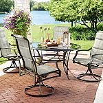 Hampton Bay Statesville 5-Piece Dining Set with 53 in. Glass Top $179 (Reg. $299)