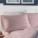Nautica 3-Pc Coleridge Stripe Red Twin Sheet Set $18.89