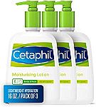 3-Pk 16-oz Cetaphil Moisturizing Lotion for All Skin Types, Body and Face Lotion $16