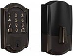 Schlage Encode Smart WiFi Deadbolt with Camelot Trim in Aged Bronze (BE489WB CAM 716) $124.50 (50% off)