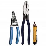 Klein Tools 3-Piece Pliers, Stripper, and Voltage Tester Tool-Set $34.88 (53% off) & More Electrical Tools + Free Shipping