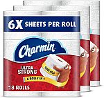 36-Ct Charmin Ultra Strong Toilet Paper (Super Mega Rolls) $36.58