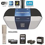 Chamberlain 1.25-hp Corner To Corner Lighting Belt Drive Garage Door Opener (WiFi w/ Battery Back-up) $179 (Was $338)