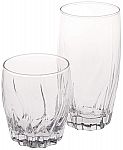 16-Piece Anchor Hocking Central Park Small and Large Glassware Set $10