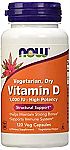 120-Count NOW Supplements Vitamin D 1000 IU Capsules $2