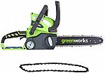 Greenworks 12-Inch 40V Cordless Chainsaw with Extra Chain (Tool Only) $45.67