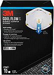 3M 8511 Respirator, N95, Cool Flow Valve (10-Pack) $16.50 (back-order)