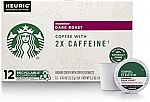 48-ct Starbucks Dark Roast K-Cup Coffee Pods with 2X Caffeine $13.20 (was $48)