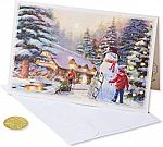 14-ct American Greetings Premium City Kids and Snowman Christmas Boxed Cards $6.16