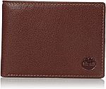 Timberland Men's Leather RFID Blocking Passcase Security Wallet $13.99, Leather Belt $13.99 and more
