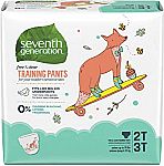 100-Ct Seventh Generation Free & Clear Potty Training Pants (Size 2T/3T) $9 or Less