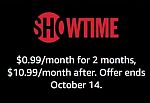 (Prime Members) 2-Months of Showtime Subscription $0.99 /month, 2-Months Starz $0.99 /month