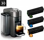 Nespresso Vertuo Coffee and Espresso Machine by De'Longhi with BEST SELLING COFFEES INCLUDE $100