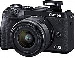 Canon EOS M6 Mark II Mirrorless camera + 15-45mm lens $799