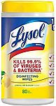 Lysol Disinfecting Wipes, Lemon & Lime Blossom, 80ct $4.16