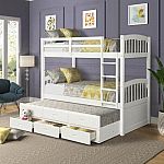 Harper & Bright Design Solid Wood Twin Over Full Bunk Bed $374.80