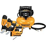 Bostitch 6-Gallon Single Stage Portable Electric Pancake Air Compressor + 3 Tools $199