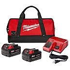 Milwaukee M18 18-Vt Li-Ion XC Starter Kit + Two 4.0 Ah Batteries, Charger & Contractor Bag $199 + Get Free Tool