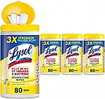 Lysol Disinfecting Wipes, 80 Count (Pack of 4) $11.52