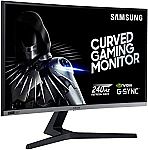 Samsung 27" CRG5 240Hz Curved Gaming Monitor (LC27RG50FQNXZA) $279.99