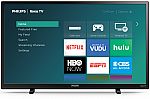 Philips 32" Class HD (720P) Smart Roku LED TV (32PFL4664/F7) $49