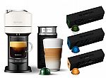 Nespresso Vertuo Next Coffee & Espresso Machine by De'Longhi + Aeroccino Milk Frother + 30 Capsules Coffee $119.99