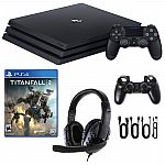 PlayStation 4 Pro 1TB Console with Titanfall 2 and Accessories $326