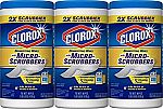 Clorox Disinfecting Wipes With Micro-scrubbers, Crisp Lemon, 70 Ct, Pack Of 3 $13.47