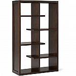 SIMPLIHOME Camden SOLID WOOD 60" x 36" Industrial Bookcase $124