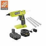 RYOBI 18V ONE+ Lithium-Ion Cordless Glue Gun Kit $50