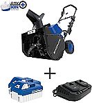 Snow Joe 24V-X2-SB18 48-Volt iON+ Cordless Snow Blower Kit | 18-Inch | W/ 2 x 4.0-Ah Batteries and Charger $230 and more