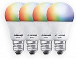 SYLVANIA Smart+ Wi-Fi Color Dimmable Lightbulbs (4-Pack) $24.49