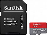 SanDisk Ultra 400GB MicroSDXC UHS-I Card with Adapter $38.99