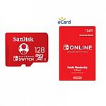 Nintendo Switch Online 12 Month Subscription & FREE 128GB SanDisk microSD Memory Card $35
