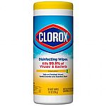 Clorox Disinfecting Wipes, Bleach Free Cleaning Wipes Lemon Citrus Blend 35 ct $2.30 + Free shipping