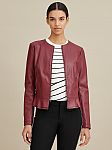 Wilsons Leather - Smooth Faux-Leather Peplum Jacket $20 (Org $180) & More