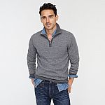 J.Crew Men's Cashmere half-zip sweater $45 