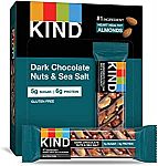 12 Count KIND Bars, Dark Chocolate Nuts & Sea Salt $5.40