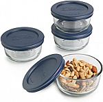 4-Count 1-Cup Anchor Hocking Glass Food Storage Containers w/ Lids $6.25