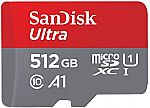 SanDisk Ultra microSDXC Card w/ Adapter 512GB $60, 256GB $27