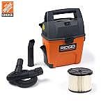 Ridgid 3 Gal. Portable Wet/Dry Shop Vacuum $45