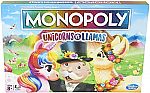 Amazon Toys & Games Sale: Monopoly Unicorns Vs. Llamas Board Game $14 & More