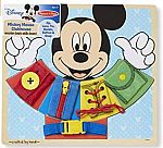 Melissa & Doug: Mickey Mouse Wooden Basic Skills Board Toy $8.96 and more