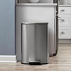 HDX 50L Stainless Steel Rectangle Step-On Trash Can $35